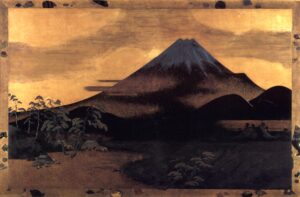 Shibata Zeshin, Fuji Tagonoura, 1872 Maki-e (lacquer) picture