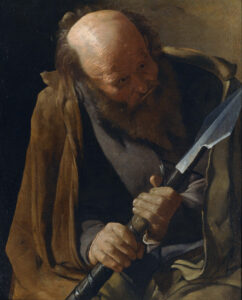Georges de La Tour, Saint Thomas the Apostle, Undated Oil on canvas, 25.4 x 21.2 in National Museum of Western Art, Tokyo