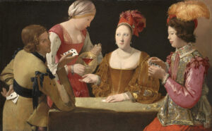 Georges de La Tour, The Cheat with the Ace of Clubs, c 1630 – 34 Oil on canvas, 38.5 x 61.r in Kimbell Art Museum, Fort Worth, Texas