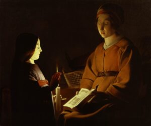 Georges de La Tour, The Education of the Virgin, c 1650 Oil on canvas, 32.9 x 39.4 in he Frick Collection, New York