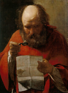 Georges de La Tour, St Jerome, c 1630 – 1632) Oil on canvas, 60.2 x 41.7 in Nationalmuseum, Stockholm