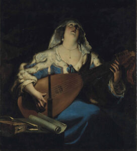 Gerard Seghers, Lute Player, 1620s Oil on canvas, 46.8 x 42.3 in Private collection