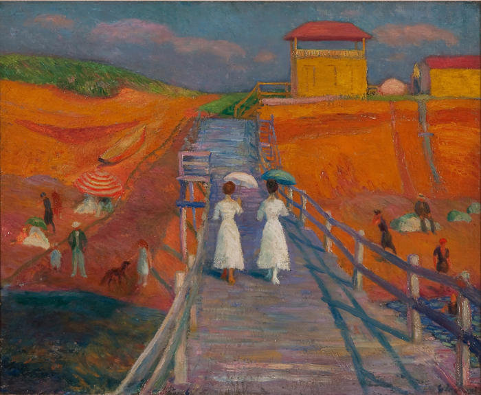 William James Glackens, Cape Cod Pier, 1908 Oil on canvas, 25.9 x 32 in Nova Southeastern University, Fort Lauderdale, Florida