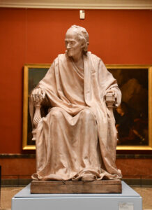 Jean-Antoine Houdon, Voltaire Seated, 1780 - 1790 Terracotta, 47.2 × 24.4 × 37.4 in Musée Fabre, Montpellier, France