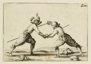 Jacques Callot, The Sword Duel Engraving Gallica Digital Library, National Library of France