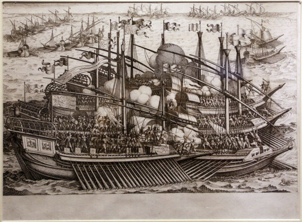 Jacques Callot, Galleys of the Order of St. Stephen Assault and Defeat the Barbary Pirates, 17th century Etching City Museum, Livorno