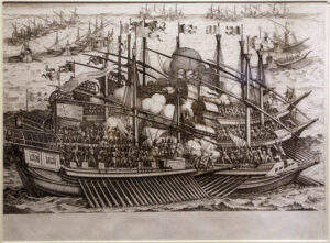 Jacques Callot, Galleys of the Order of St. Stephen Assault and Defeat the Barbary Pirates, 17th century Etching City Museum, Livorno