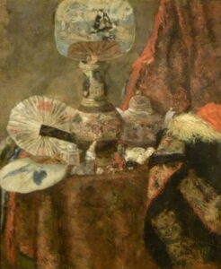 James Ensor, Still Life with Chinoiseries, 1880 Oil on canvas, 38.5 x 30.7 in Royal Museum of Fine Arts Antwerp