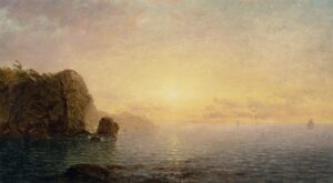 John Frederick Kensett, Lake Erie, 1865 Oil on canvas, 10 x 18 in Private collection