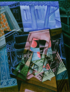 Juan Gris, Still Life before an Open Window, Place Ravignan, 1915 Oil on canvas, 45.6 x 35 in) Philadelphia Museum of Art
