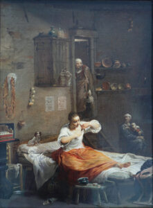 Giuseppe Maria Crespi, Searching for Fleas, 1720s Oil on canvas, 21.6 x 16.1 in Louvre Museum, Paris