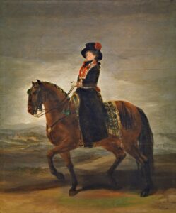 Francisco José de Goya y Lucientes, Equestrian Portrait of Maria Luisa of Parma, 1799 Oil on canvas, 11 ft x 111 in Museo del Prado, Madrid