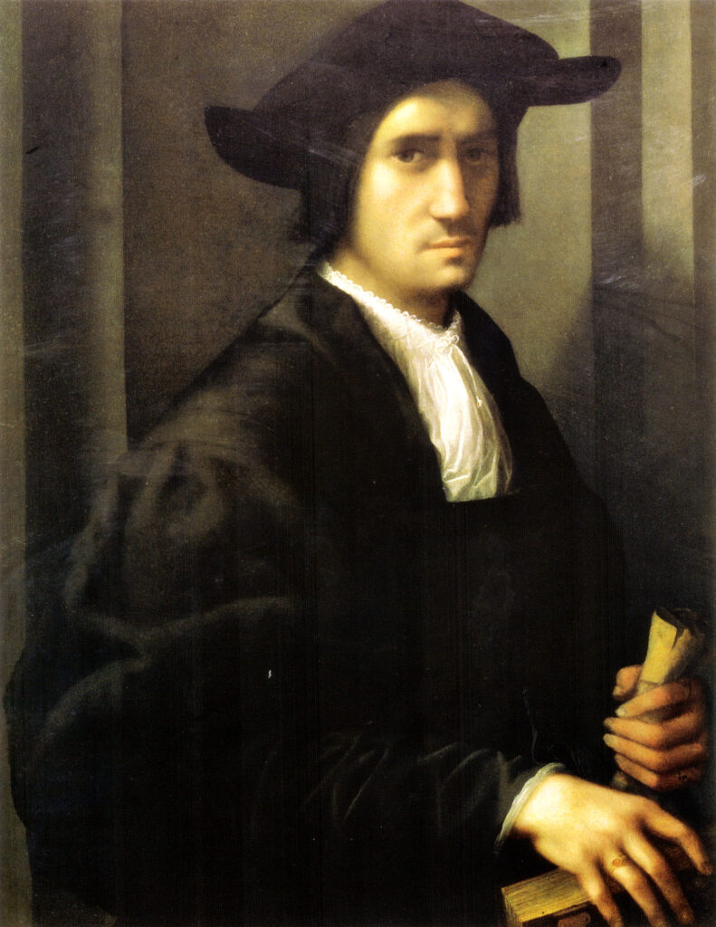 Rosso Fiorentino, Portrait of a Young Man in Black, c 1520 Oil on canvas Uffizi Gallery, Florence