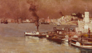 Tom Roberts, An Autumn Morning, Milson's Point, Sydney, 1888 Oil on canvas, 25.7 x 37.8 in Art Gallery of New South Wales, Sydney