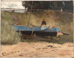 Tom Roberts, Boat on Beach, Queenscliff, c 1887 Oil on canvas, 13.9 x 18 in National Gallery of Australia, Canberra