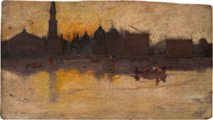 Tom Roberts, Gray Day in Spring, Venice, 1884 Oil on wood panel, 79.5 x 44.5 in National Gallery of Australia, Canberra