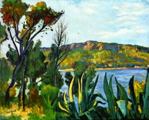 Albert Marquet, Landscape, Mediterranean Bay, View of Agay, c 1905 Oil on canvas, 25.3 x 31.7 in Musée National d'Art Moderne, Paris