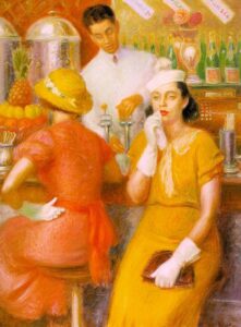 William James Glackens, The Soda Fountain, 1935 Oil on canvas, 48 x 36 in Pennsylvania Academy of Fine Arts, Philadelphia