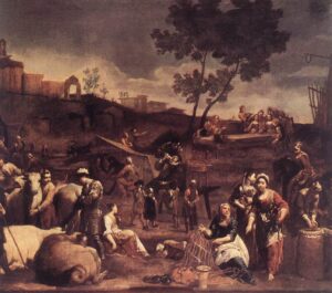 Giuseppe Maria Crespi, Village Fair, c 1709 Oil on canvas, 29.9 x 33.1 in Pinacoteca di Brera, Milan
