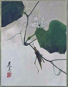 Shibata Zeshin, Praying Mantis, Meiji period (1867-1912) Maki-e (lacquer) picture