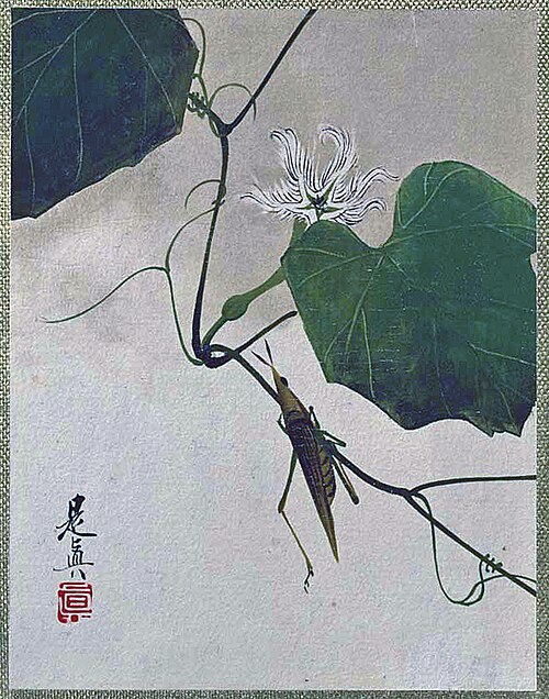 Shibata Zeshin, Praying Mantis, Meiji period (1867-1912) Maki-e (lacquer) picture