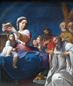 Ludovico Carracci, Madonna and Child with Saints, 1607 Oil on copper, 11.7 x 9.8 in Metropolitan Museum of Art, New York