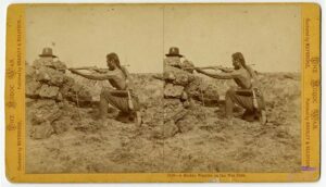 Eadweard Muybridge, Modoc Warrior on the War Path, Stereographs of the Modoc War, c 1873 California Historical Society Digital Collection