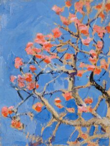 Akseli Gallen-Kallela, Coral Tree in Blossom, 1910 Oil on panel, 6.6 x 5.1 in Finnish National Gallery, Helsinki