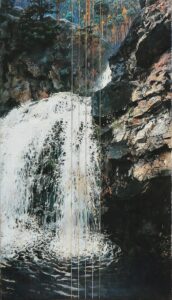 Akseli Gallen-Kallela, Mäntykoski Waterfall, 1893 Oil on canvas, 106.2 x 61.4 in Private collection