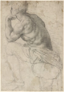 Alessandro Allori, Pearl Diver, c 1570 Black chalk on laid paper, 11 7/8 x 8 1/4 in National Gallery of Art, Washington DC