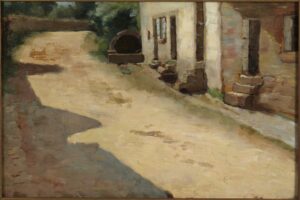 Arthur Wesley Dow, Rue Abbes Tanguy, Pont Aven, 1886 Princeton Art Museum, New Jersey