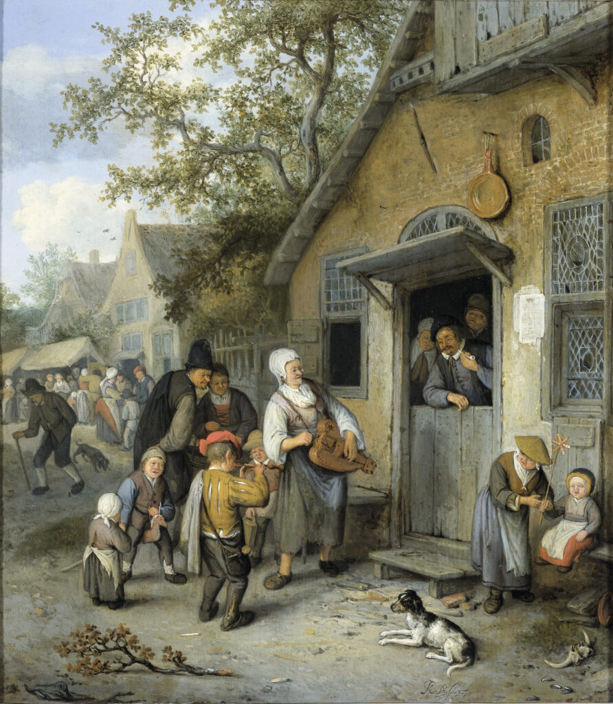 Cornelis Dusart, Farmers' Fair, 1680 - 1704 Oil on panel, 14.3 x 12.7 in Rijksmuseum, Amsterdam