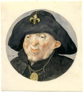 Cornelis Dusart, Caricature of a Jesuit Monk Leiden University Library, The Netherlands