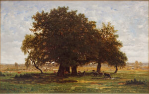 Théodore Rousseau, The Oaks of Apremont, 1850 - 1852 Oil on canvas, 25 x 39.1 in Louvre Museum, Paris