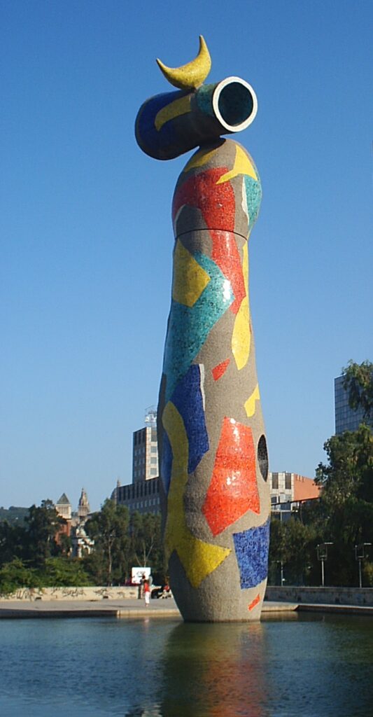 Joan Miró, Woman and Bird, 1982 Concrete covered in ceramic tiles, 22 meters high: