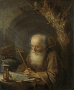 Gerrit Dou, A Hermit, 1664 Oil on panel, 13.1 x 10.8 in Amsterdam Museum