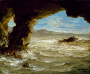 Eugène Delacroix, Shipwreck on the Coast, 1862 Oil on canvas, 15 x 17.7 in Museum of Fine Arts, Houston