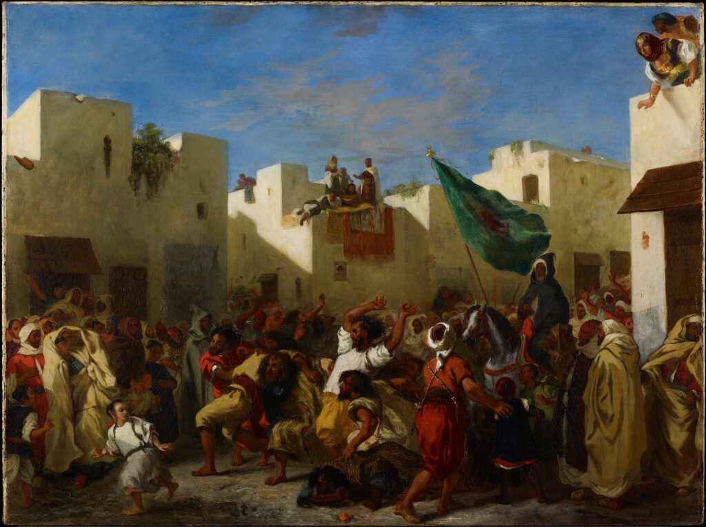 Eugène Delacroix, The Fanatics of Tangier, 1837 - 1838 Oil on canvas, 37.6 x 50.6 in Minneapolis Institute of Art