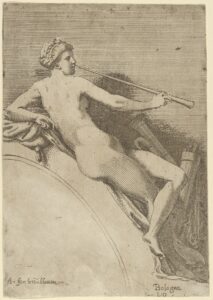 Francesco Primaticcio, Euterpe, c 1540 – 45 Etching, 9 x 6 5/16 in Metropolitan Museum of Art, New York