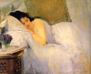 Eva Gonzàles, Morning Awakening, 1877 Oil on canvas, 31.8 X 39.3 in Kunsthalle Bremen