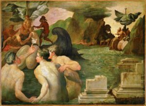 Francesco Primaticcio, Ulysses and the Sirens Oil on canvas Private collection