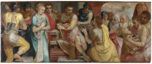Frans Floris, The Continence of Scipio, late 1540s Oil on panel, 30.5 x 75 in Private collection