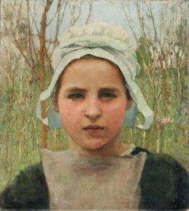 Sir George Clausen, Marie, a Peasant Girl of Quimperlé, 1882 Oil on canvas, 13.7 x 12.3 in Private collection