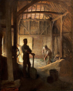 Sir George Clausen, The Old Barn, 1896 - 1897 Oil on canvas, 42.3 x 34 in Private collection