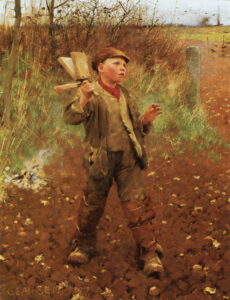 Sir George Clausen, Bird Scaring, 1887 Oil on canvas, 48,5 x 37 in Harris Museum & Art Gallery, Preston, UK