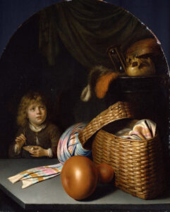 Gerrit Dou, Still Life with a Boy Blowing Soap-bubbles, c 1635 - 36 Oil on panel, 18.9 x 15.6 in National Museum of Western Art, Tokyo
