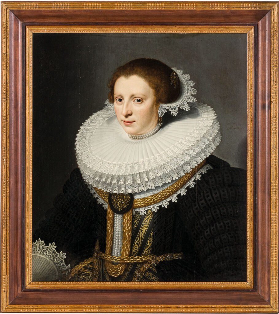 Jan Anthonisz van Ravesteyn, Portrait of a Lady, 1635? Oil on panel, 27.6 x 24 in Unknown location