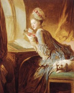 Jean-Honoré Fragonard, The Love Letter, c 1770 Oil on canvas, 32.7 x 26.3 in Metropolitan Museum of Art, New York