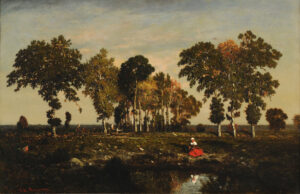 Théodore Rousseau, The Pool, 1842 - 1843 Oil on canvas, 16.2 x 24.9 in Museum of Fine Arts of Reims, France