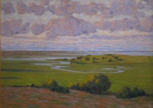 Arthur Wesley Dow, Lavender and Green, 1912 Oil on canvas Dayton Art Institute